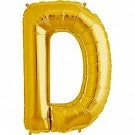 Not Specified Large Letter D Balloon - Gold
