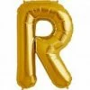 Not Specified Large Letter R Balloon - Gold Letters & Numbers - Large