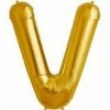 Not Specified Large Letter V Balloon - Gold Letters & Numbers - Large