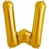 Not Specified Large Letter W Balloon - Gold Letters & Numbers - Large