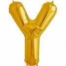 Not Specified Large Letter Y Balloon - Gold