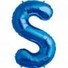 Not Specified Large Letter S Balloon - Blue State Of Origin