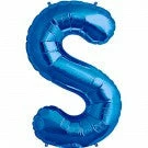 Not Specified Large Letter S Balloon - Blue State Of Origin