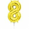 Not Specified Small Number Balloon 8 - 41cm Gold - Air Filled Only