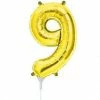 Not Specified Small Number Balloon 9 - 41cm Gold - Air Filled Only