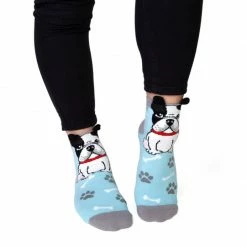 MDI French Bulldog Socks - 'Ruff Day' On The Bottom Novelty Socks