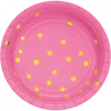 Balloon Agencies Pink & Gold Paper Plates | Snack | Pk8