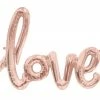 Jaz Trading Love Balloon Rose Gold Script - Air Fill Only Script Balloons - AIR FILLED