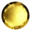 Five Star Metallic Gold Paper Plates | Round | Lunch | Pk10 Plates - Plain