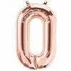 Not Specified Small Number Balloon 0 - Rose Gold - Air Filled Only Letters, Number & KITS - AIR FILLED