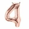 Not Specified Small Number Balloon 4 - Rose Gold - Air Filled Only