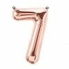 Not Specified Small Number Balloon 7 - Rose Gold - Air Filled Only Letters, Number & KITS - AIR FILLED