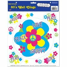 Balloon Agencies Hippi / Retro 60's Wall Clings | Hippie Theme