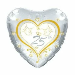 Not Specified Send Balloons Happy 25th Anniversary Heart Balloon / Bouquet