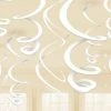 Balloon Agencies White Hanging Decorations | Swirls Pk 12