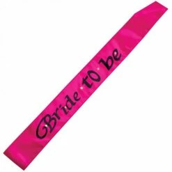 MDI Bride To Be Sash Hot Pink - Flashing Sash