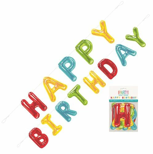 Meteor Happy Birthday Balloon Style Banner Birthday Banners & Bunting