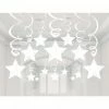 Balloon Agencies Hanging Decoration Stars White Pk 30 Hanging Decorations