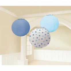 Balloon Agencies Paper Decor & Lanterns Baby Boy Paper Lanterns Pack Of 3