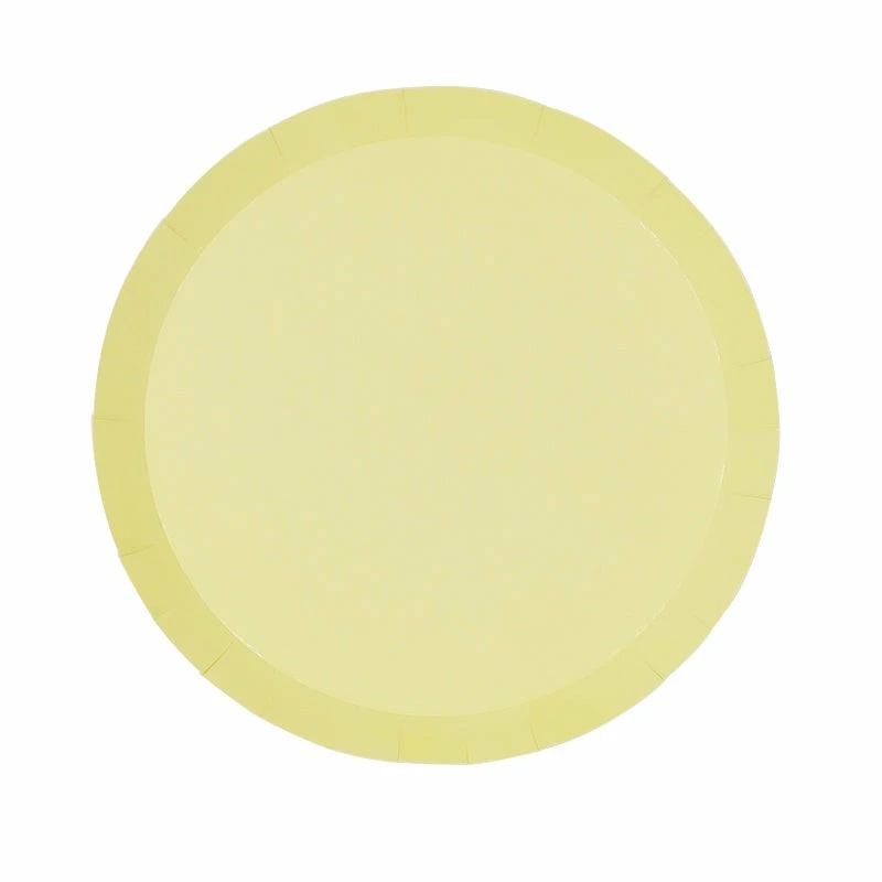 Five Star Pastel Yellow Paper Plates | Round | Snack | Pk10