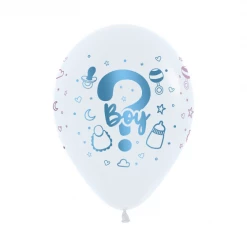 Not Specified Gender Reveal Balloons (Metallic) - Singles Or Packs - Helium Filled Or Flat Baby Gender Reveal
