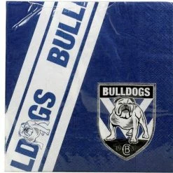 Oceana International Bulldogs NRL Napkins Pack Of 12 NRL | Football