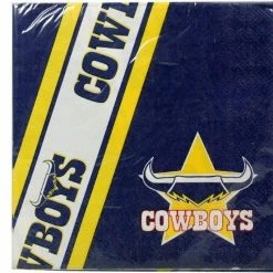 Oceana International Cowboys NRL Napkins Pack Of 12
