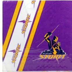 Oceana International Storm NRL Napkins Pack Of 12 NRL | Football