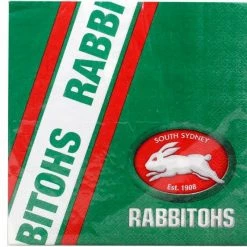 Oceana International Rabbitohs NRL Napkins Pack Of 12 NRL | Football