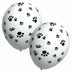 Not Specified Paw Print Balloons - Single Or Pack - Helium Filled Or Flat