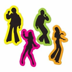 Balloon Agencies 70's Disco Retro Disco Silhouettes Cutouts Pk 4