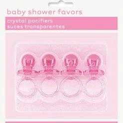 Meteor Pink Pacifiers | Baby Shower Favors 4pk