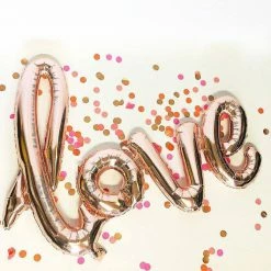 Jaz Trading Love Balloon Rose Gold Script - Air Fill Only Script Balloons - AIR FILLED