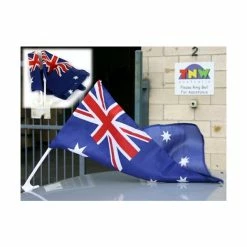 Not Specified Australian Flag Car Set With Plastic Clips Pk2