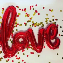 Jaz Trading Love Script Foil Balloon Red - Air Fill Only