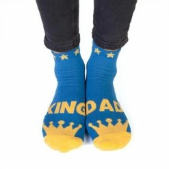 MDI King Dad Socks 'OFF DUTY' On The Bottom Novelty Socks