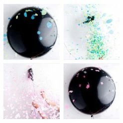 Not Specified Confetti Balloons Gender Reveal Balloon - Black