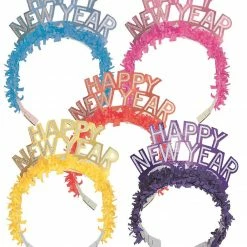 Metero Happy New Year Glitter Fringe Tiara 1pc New Years Eve