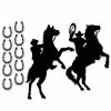 Balloon Agencies Western Cowboy & Horses Silhouettes Pk12 Western / Cowboy
