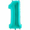Not Specified Large Number 1 Balloon - Turquoise