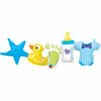 Jaz Trading Baby Balloons Baby Boy Foil Balloon Garland 2pack