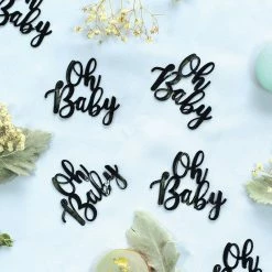 Five Star Black OH BABY Confetti - Jumbo Pk20
