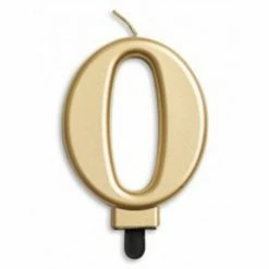 Alpen Number 0 Gold Candle | Short