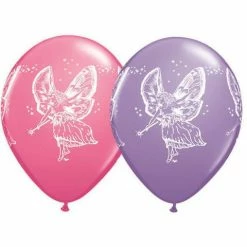 Not Specified Printed Balloons Fairy Balloons Assorted - Single Or Pack - Helium Filled Or Flat