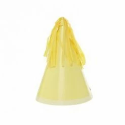 Five Star Pastel Yellow Party Hats With Tassel Pk10