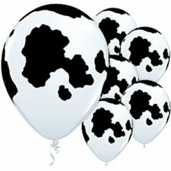 Not Specified Printed Balloons Cow Balloons - Single Or Pack - Helium Filled Or Flat