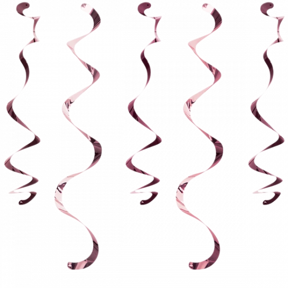 Balloon Agencies Rose Gold Hanging Swirl Decorations Pk10 Hanging Decorations