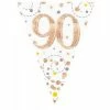 Alpen Rose Gold Sparkling Bunting | 90th Birthday