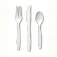 Balloon Agencies Catering White Cutlery Set Plastic Pack Of 24