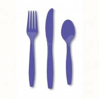 Balloon Agencies Catering Light Purple Cutlery | Plastic Set Of 24